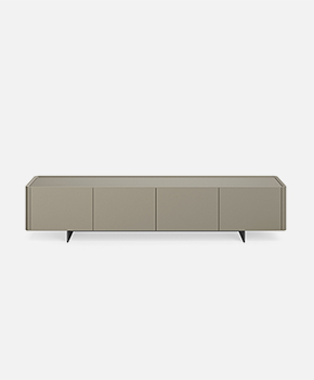 ALMA TV UNIT lacquered, brushed bronze