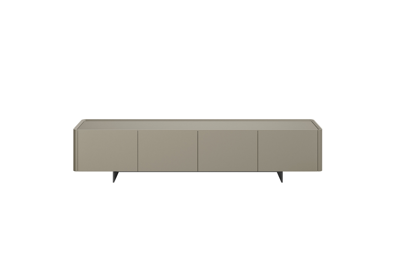 ALMA MEUBLE TV laqué, bronze brossé