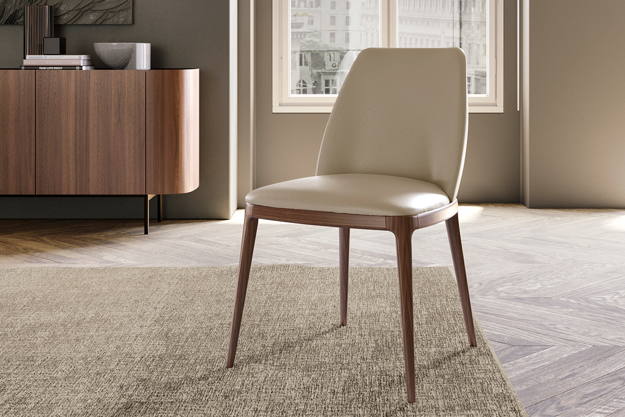 Max Modern Chair Wooden Base Eforma Eforma